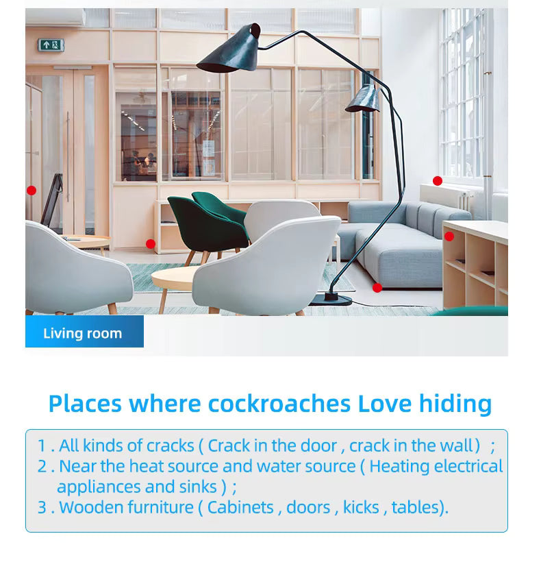 Pestman Cockroach  Gel Bait, 30g Games, with Syringe Applicator, Roach Bait Effective Roach Killer, Child and Pet Safe Easy-toUse Household SBC, one 30g Tube with 1 Plungers and 1 Taps